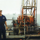 oil rig worker on platform