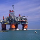 oil rig platform in the sea